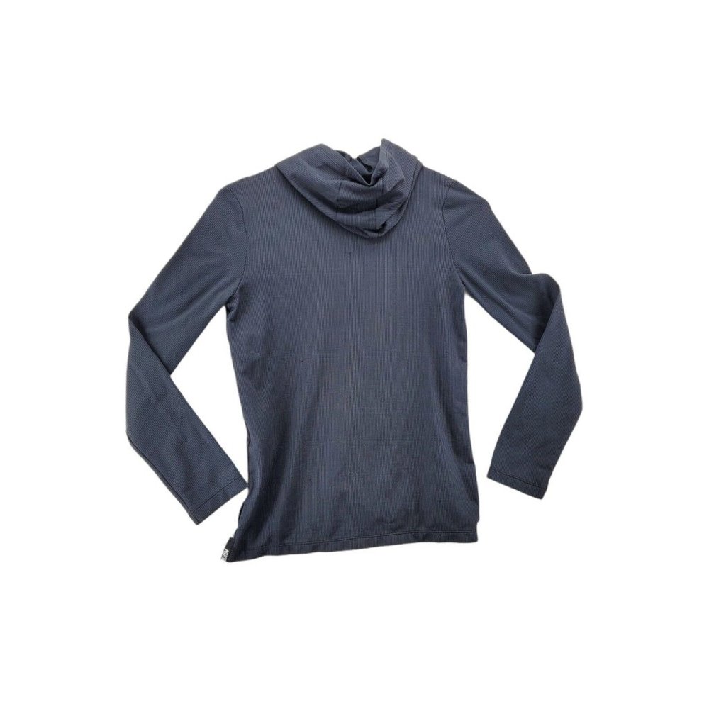 NIKE Dri Fit Shirt Unisex Kids Long Sleeve Hooded High Neck Pullover Black Med. - Picture 6 of 7